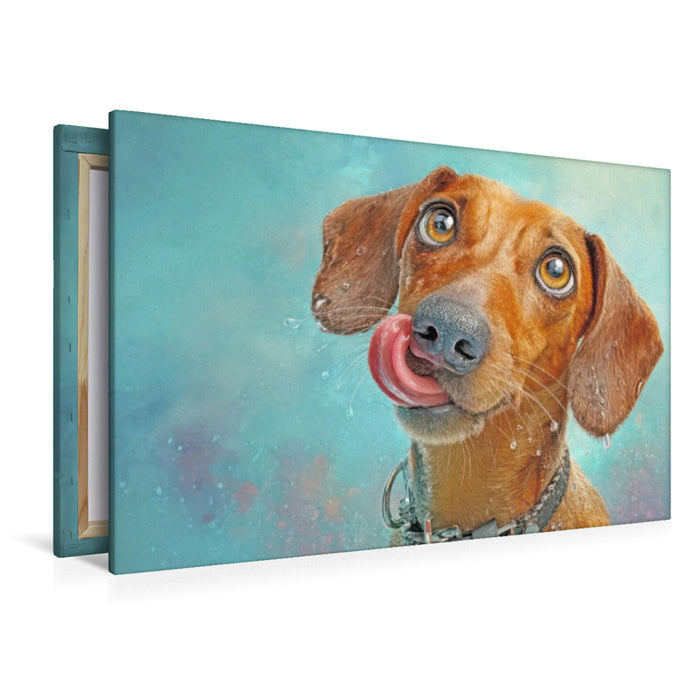 Premium Textil-Leinwand Hunde mit Charme - Illustrationen