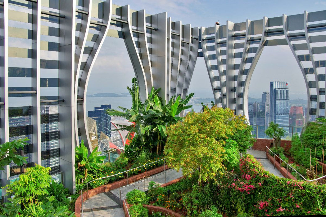 Premium Textil-Leinwand Sky Garden, Singapur