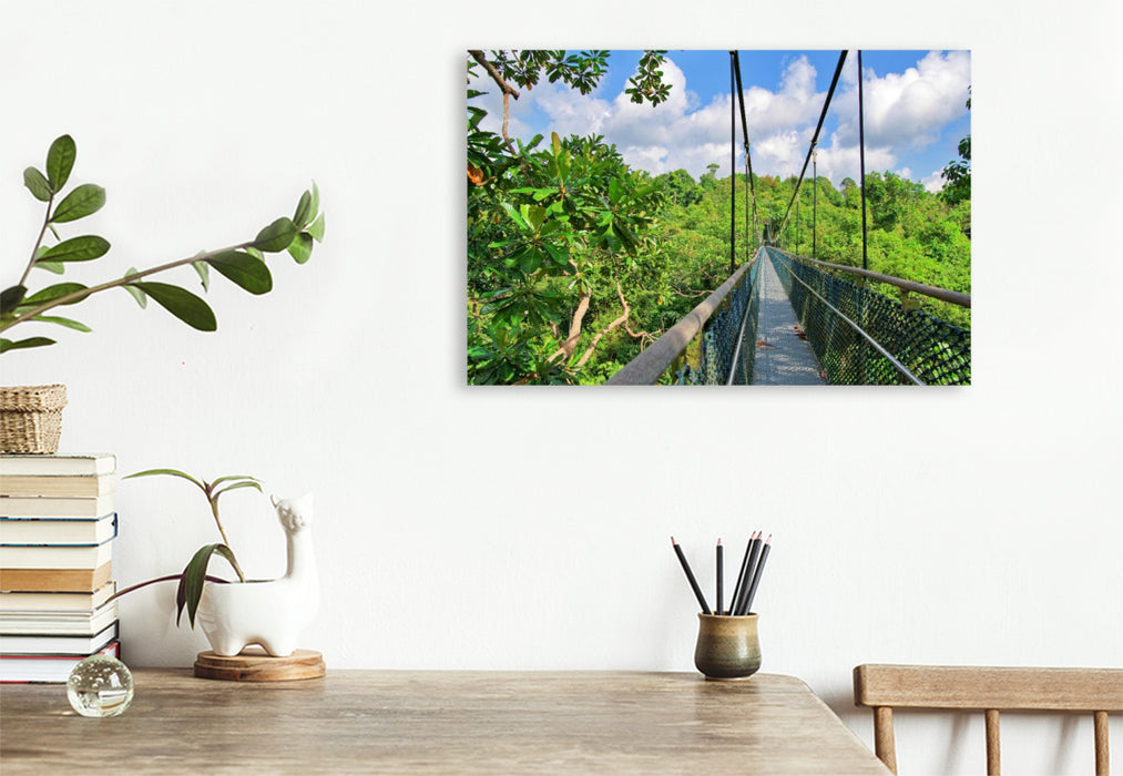 Premium Textil-Leinwand Macritchie Treetop Walk, Singapur