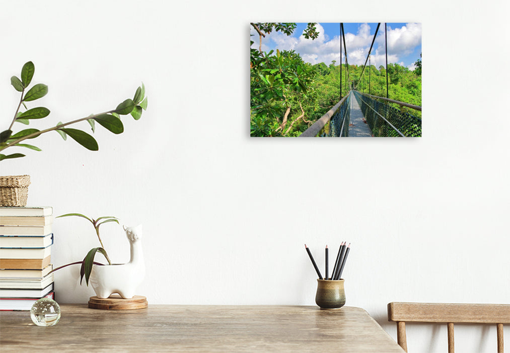 Premium Textil-Leinwand Macritchie Treetop Walk, Singapur