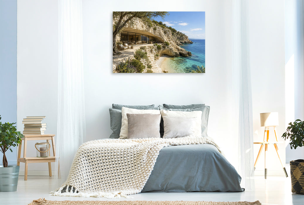 Premium Textil-Leinwand Die verborgene Bucht