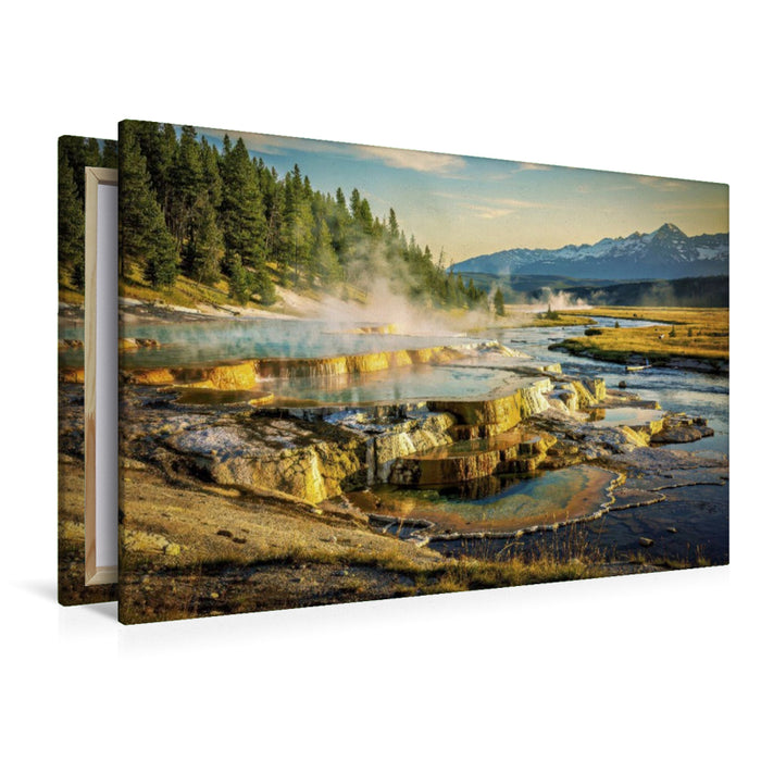 Premium Textil-Leinwand Heiße Quellen