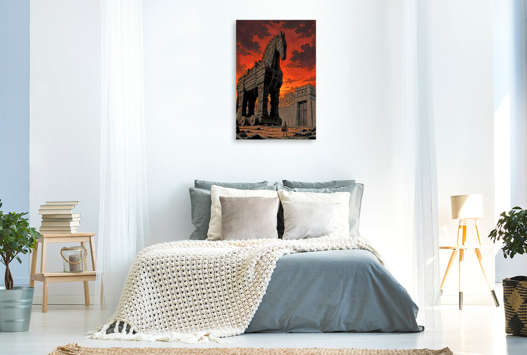 Premium Textil-Leinwand Das Trojanische Pferd