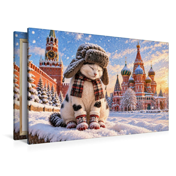 Premium Textil-Leinwand Eine Katze in Moskau