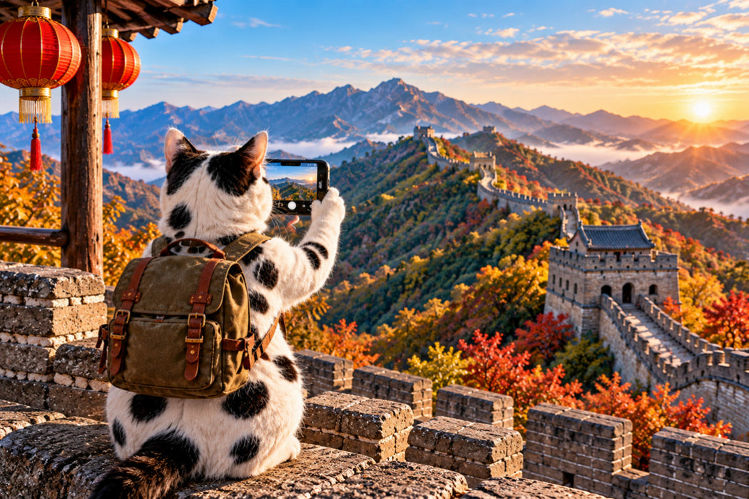 Premium Textil-Leinwand Eine Katze in China