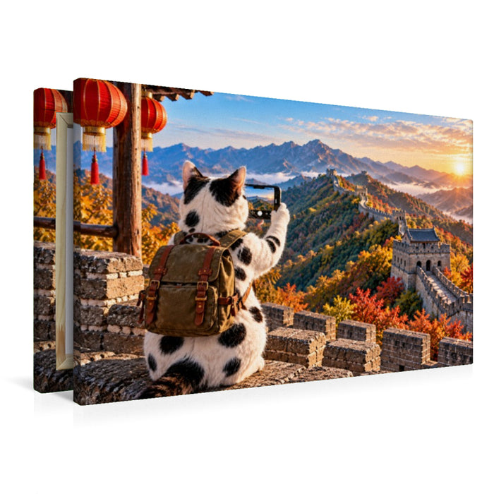 Premium Textil-Leinwand Eine Katze in China