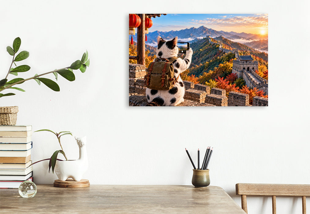 Premium Textil-Leinwand Eine Katze in China