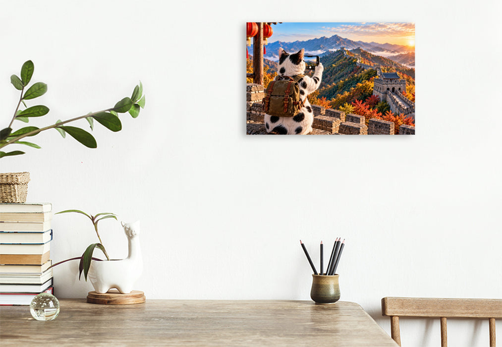 Premium Textil-Leinwand Eine Katze in China