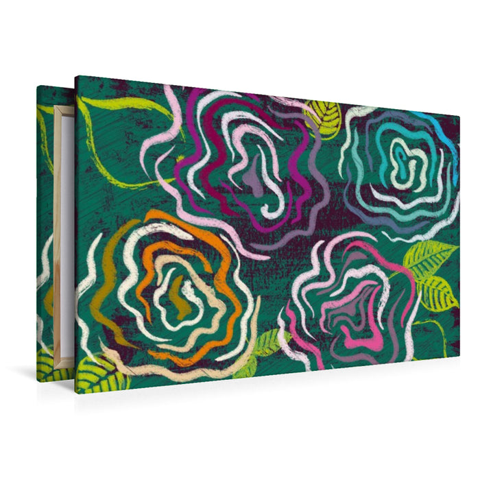 Premium Textil-Leinwand Eine ART Rosen N°5