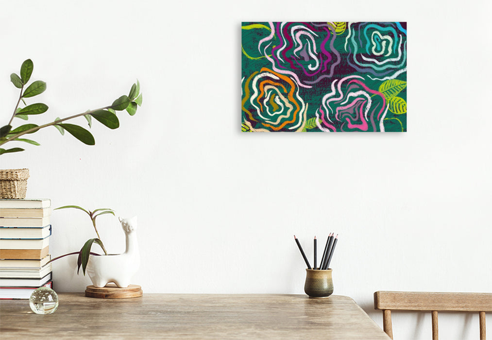 Premium Textil-Leinwand Eine ART Rosen N°5