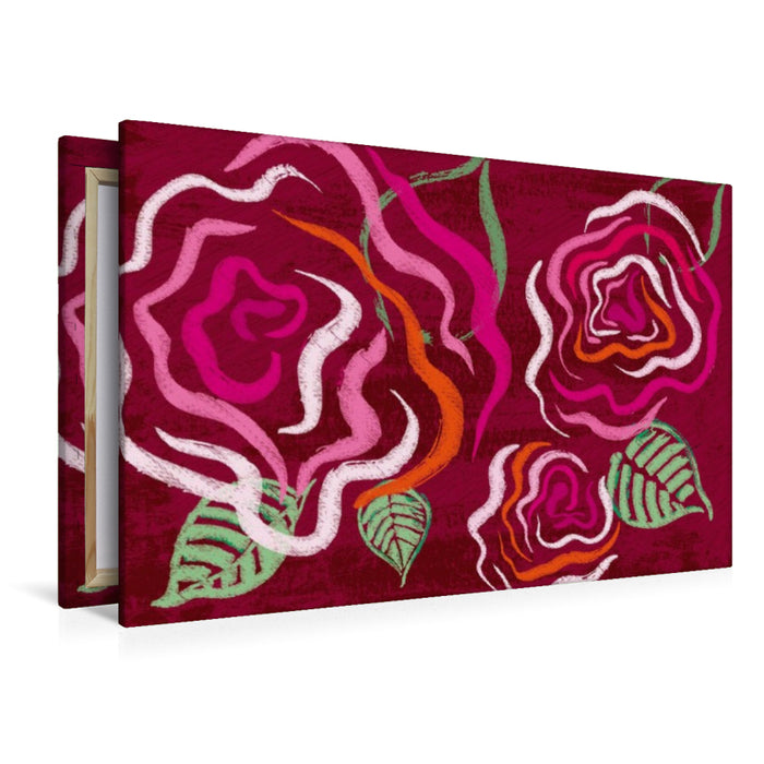 Premium Textil-Leinwand Eine ART Rosen N°1