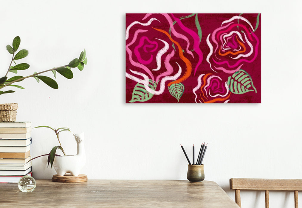 Premium Textil-Leinwand Eine ART Rosen N°1