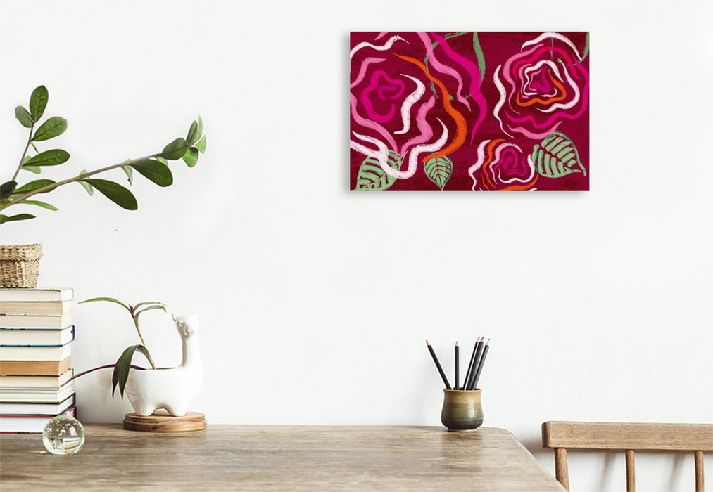 Premium Textil-Leinwand Eine ART Rosen N°1