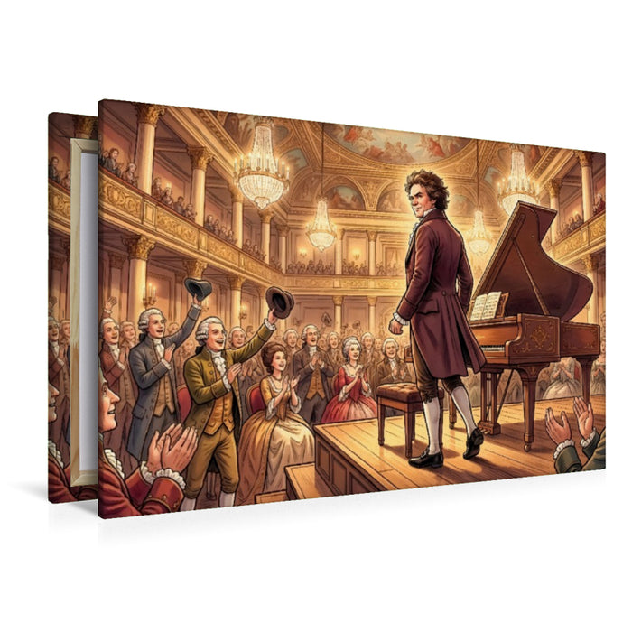 Premium Textil-Leinwand Beethoven wird Wiens neuer Stern