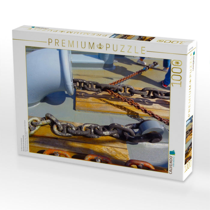 Oberdeck mit Ankerkette - CALVENDO Foto-Puzzle'