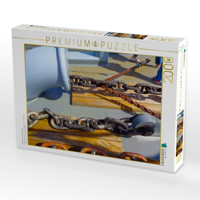 Oberdeck mit Ankerkette - CALVENDO Foto-Puzzle'