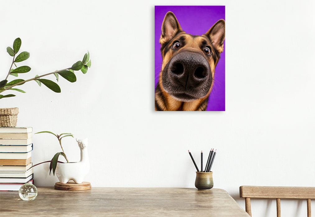 Premium Textil-Leinwand Deutscher Schäferhund