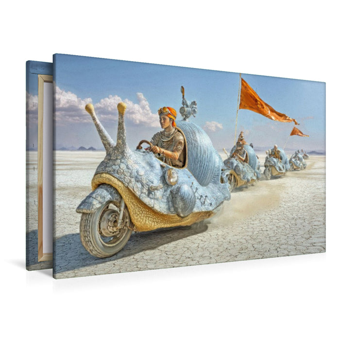 Premium Textil-Leinwand Rennen mit Schneckenwagen