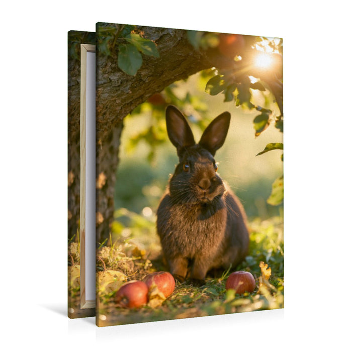 Premium Textil-Leinwand Der Apfel war schon so!