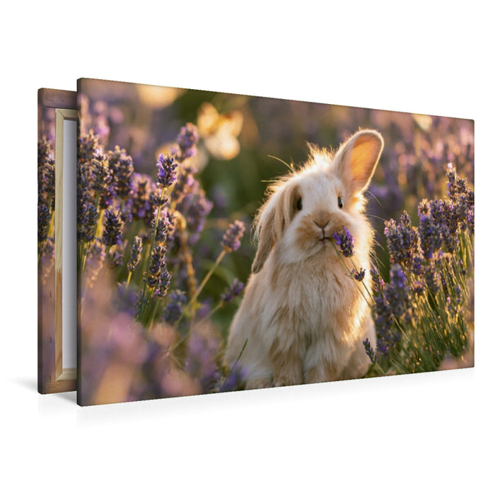 Premium Textil-Leinwand Flauschalarm im Lavendel