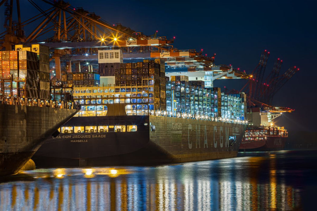 Premium Textil-Leinwand Containerschiff CMA CGM Jacques Saade