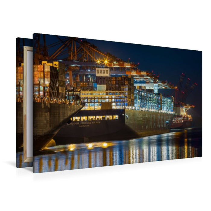 Premium Textil-Leinwand Containerschiff CMA CGM Jacques Saade
