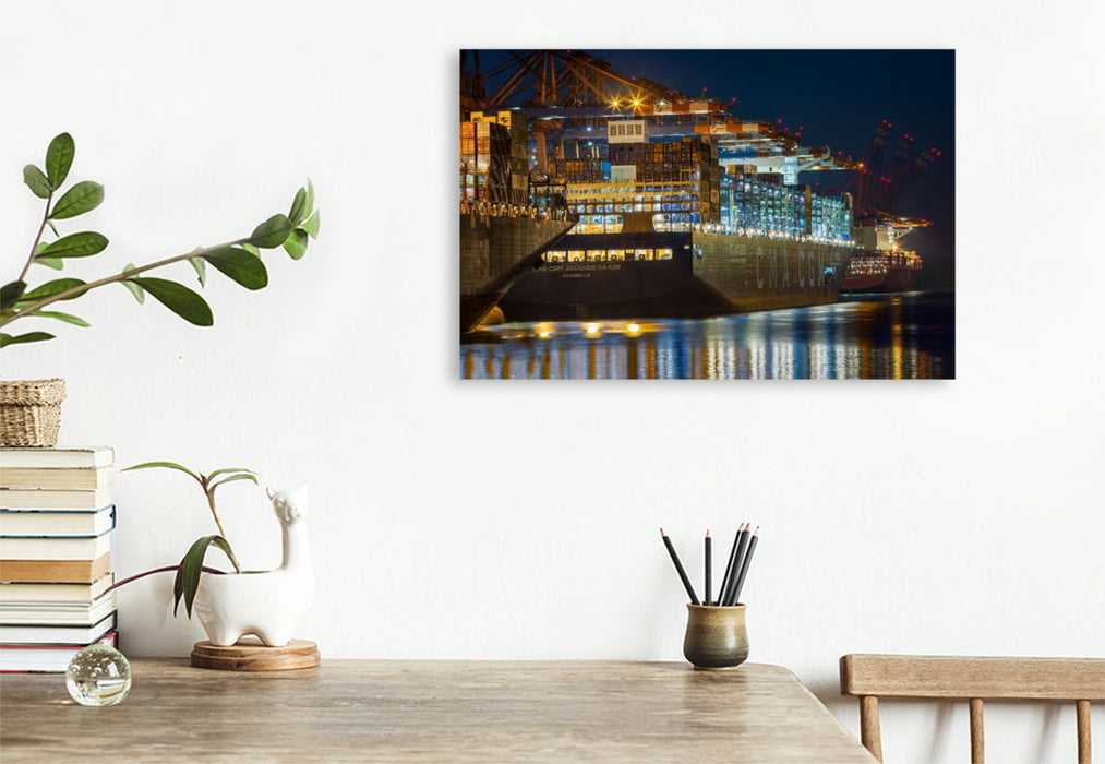 Premium Textil-Leinwand Containerschiff CMA CGM Jacques Saade