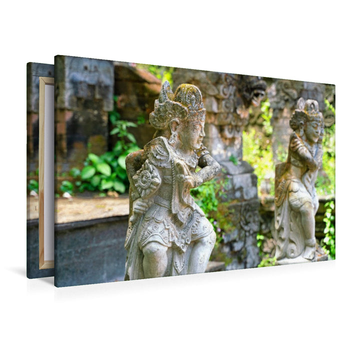 Premium Textil-Leinwand Tempelfiguren - Bali