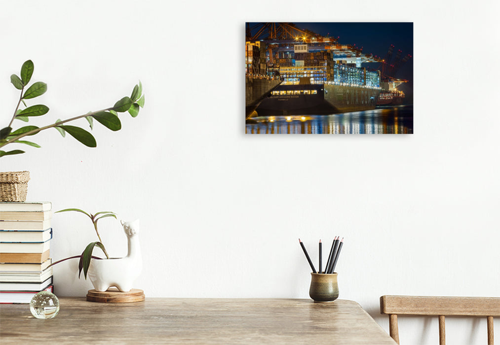 Premium Textil-Leinwand Containerschiff CMA CGM Jacques Saade