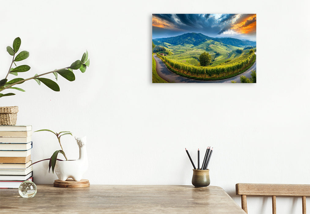 Premium Textil-Leinwand Kaiserstuhl