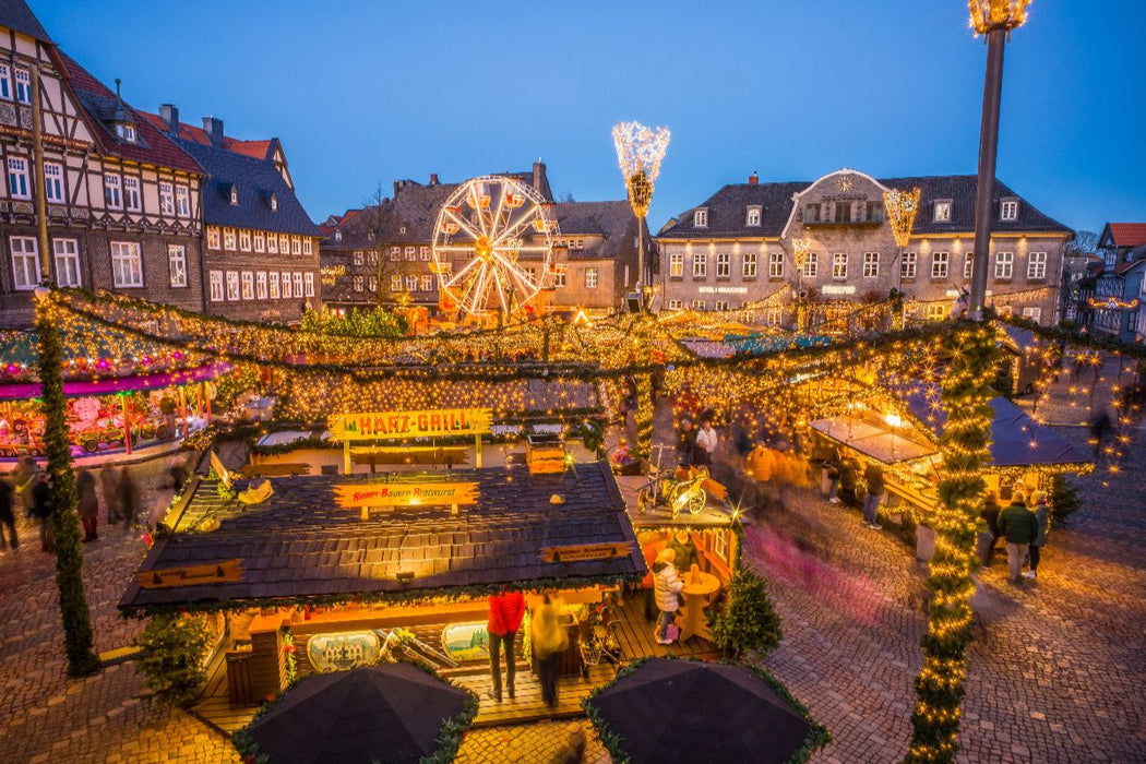 Premium Textil-Leinwand Weihnachtsmarkt Goslar