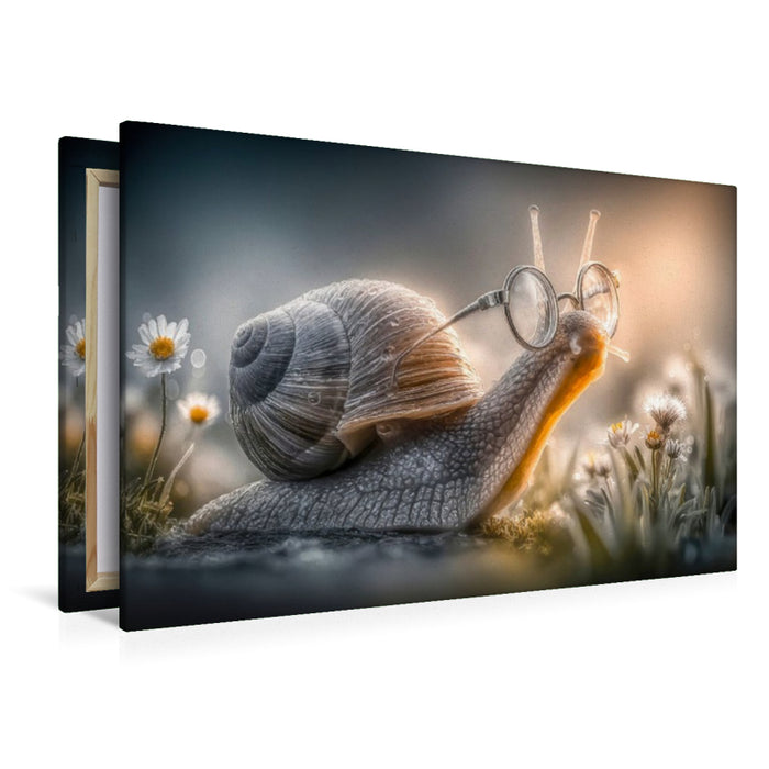 Premium Textil-Leinwand Eine Schnecke