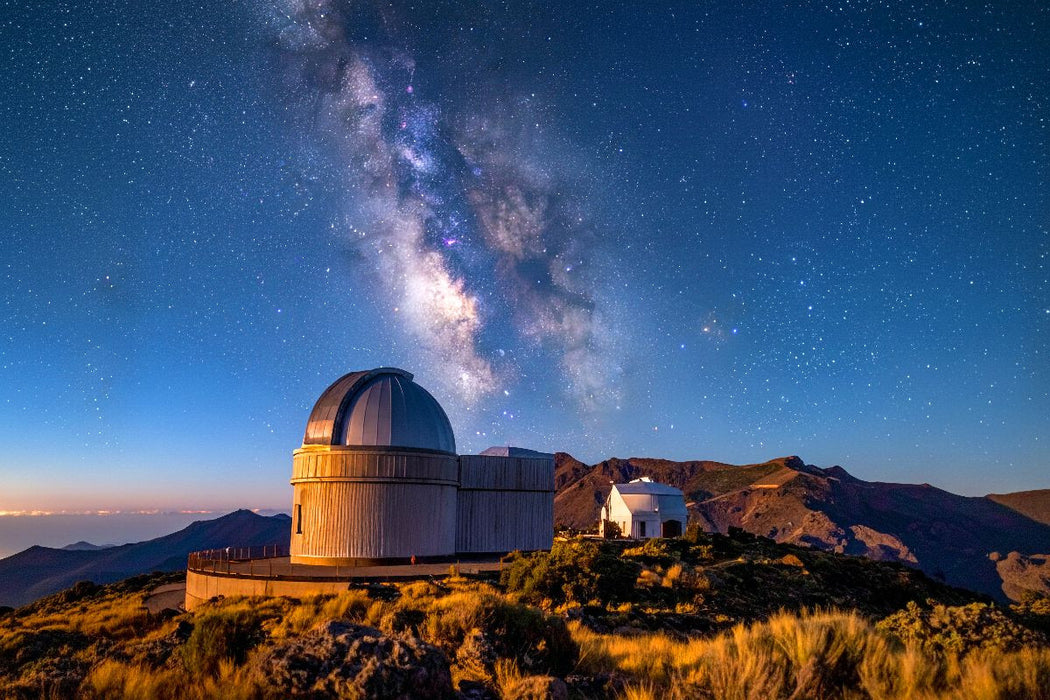 Premium Textil-Leinwand Observatorium mit Milchstraße