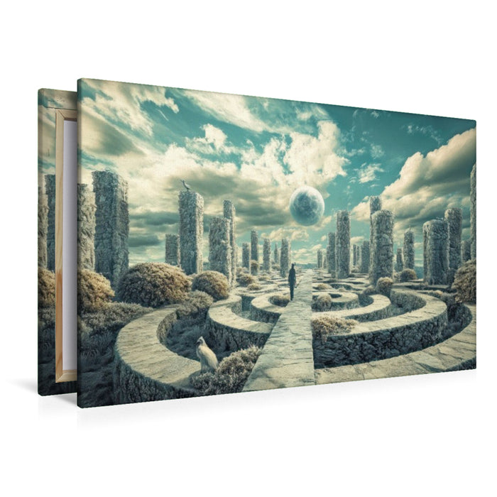 Premium Textil-Leinwand Labyrinthe