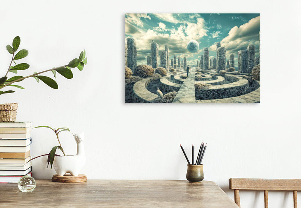 Premium Textil-Leinwand Labyrinthe