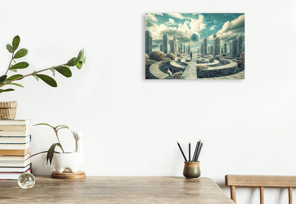 Premium Textil-Leinwand Labyrinthe