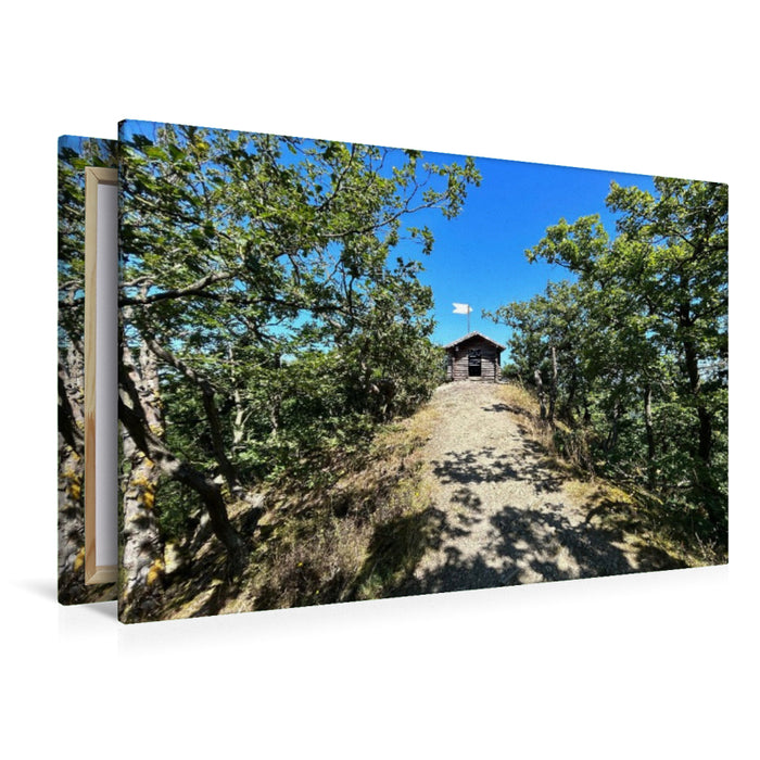 Premium Textil-Leinwand Die Gipfelhütte