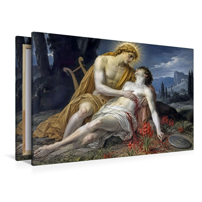 Premium Textil-Leinwand Apollon und Hyakintos