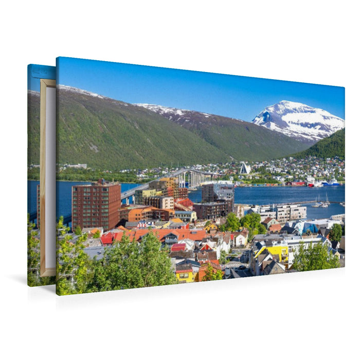 Premium Textil-Leinwand Ausblick auf Tromso