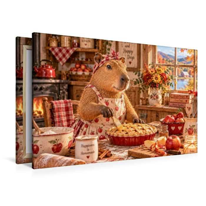 Premium Textil-Leinwand Apfelkuchen