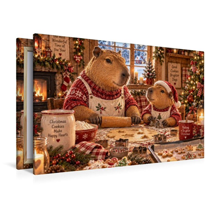 Premium Textil-Leinwand Gemütliche Weihnachten