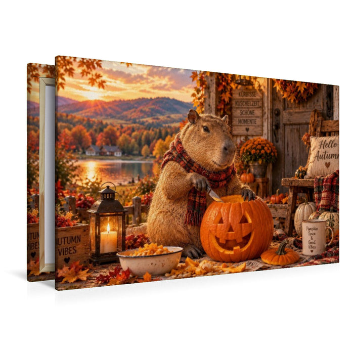 Premium Textil-Leinwand Halloween Vorbereitungen