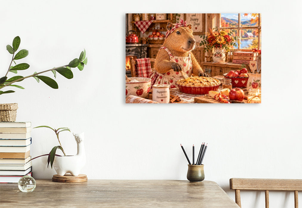 Premium Textil-Leinwand Apfelkuchen