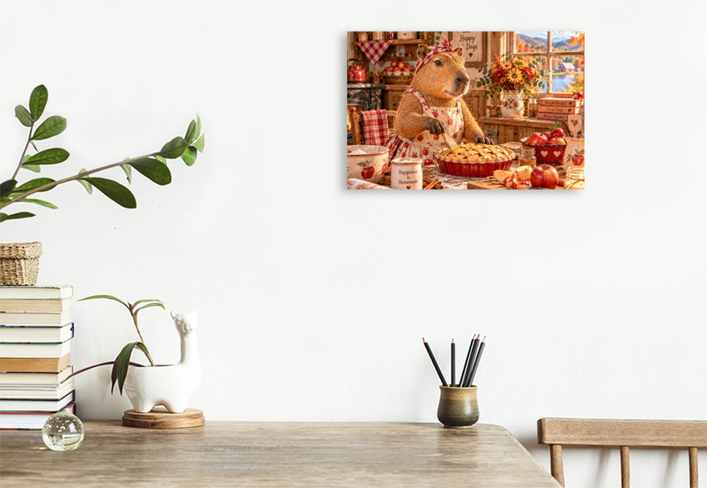Premium Textil-Leinwand Apfelkuchen