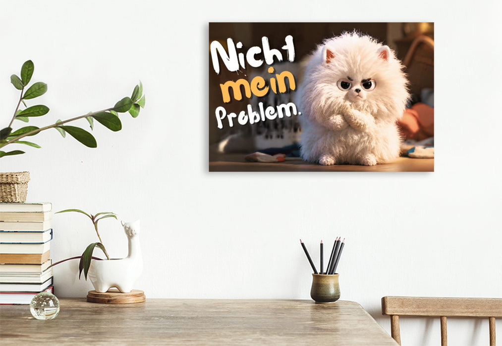 Premium Textil-Leinwand Nicht mein Problem