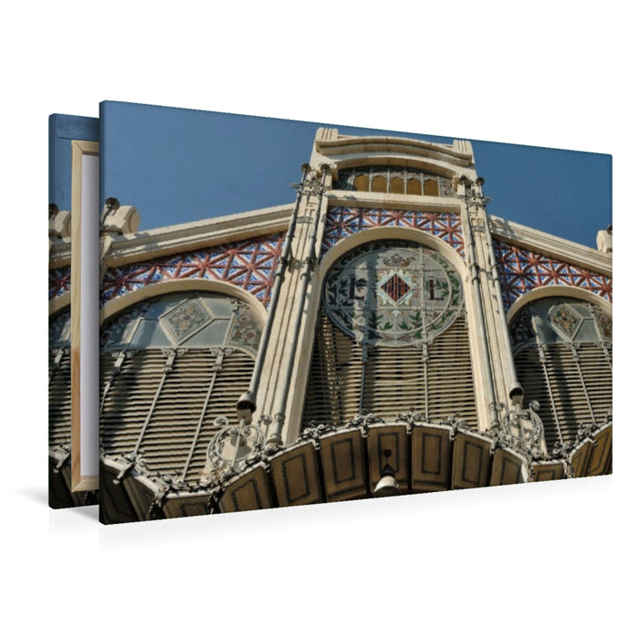 Premium Textil-Leinwand Alte Markthalle Fassade