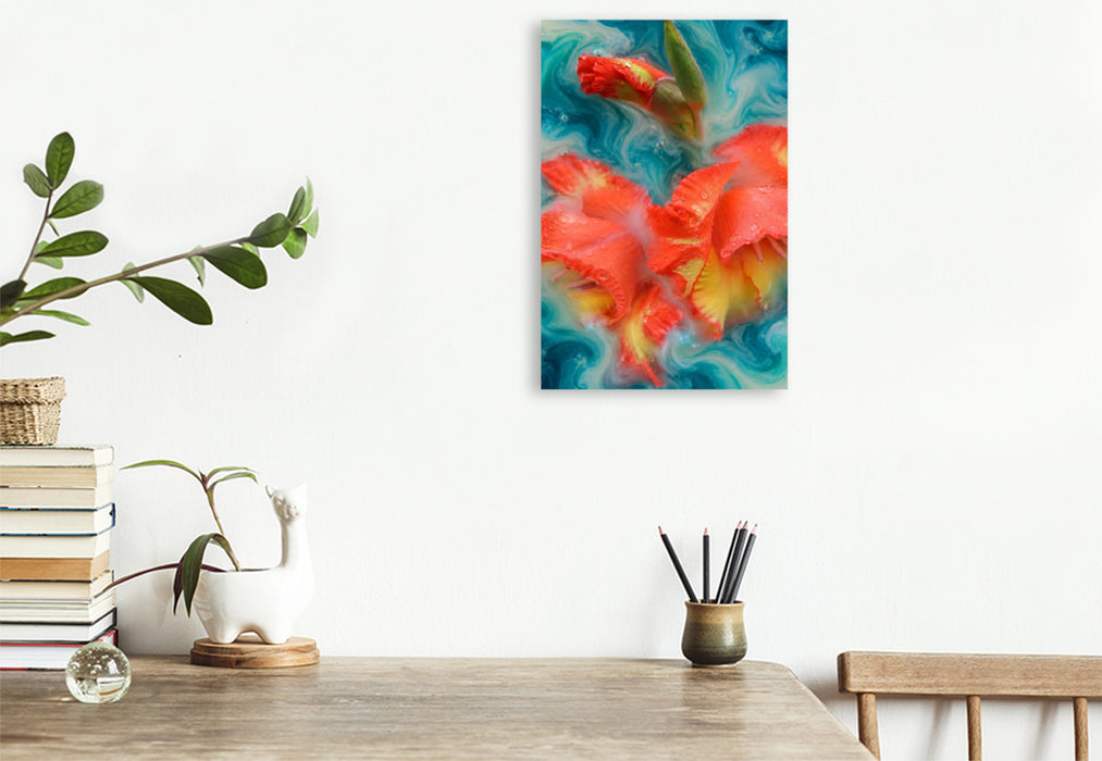 Premium Textil-Leinwand Gladiole