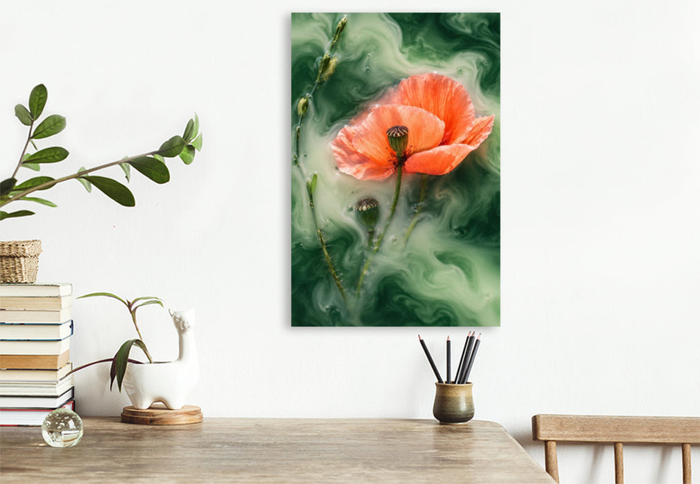 Premium Textil-Leinwand Klatschmohn