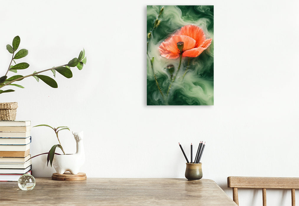 Premium Textil-Leinwand Klatschmohn