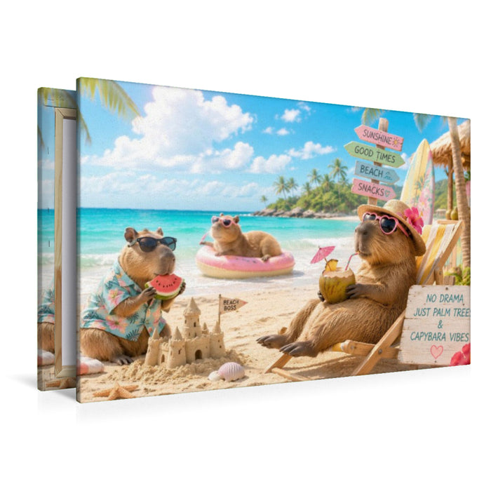 Premium Textil-Leinwand Strandparadies
